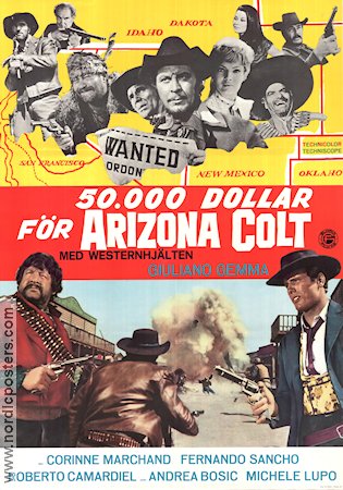 50000 dollar för Arizona Colt 1966 poster Giuliano Gemma Michele Lupo