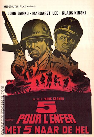 5 per l´inferno 1969 poster Klaus Kinski John Garko