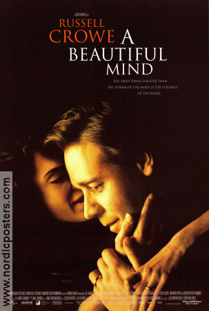 A Beautiful Mind 2001 poster Russell Crowe Jennifer Connelly Ed Harris Ron Howard