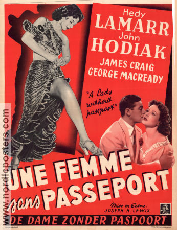 A Lady Without Passport 1950 poster Hedy Lamarr John Hodiak Joseph H Lewis