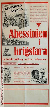 Abessinien i krigsfara 1935 poster Dokumentärer Krig