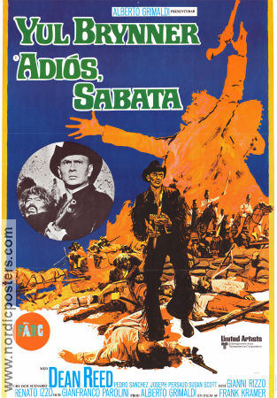 Adios Sabata 1970 poster Yul Brynner Dean Reed Ignazio Spalla Gianfranco Parolini