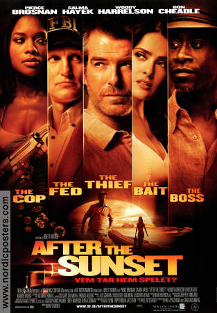 After the Sunset 2004 poster Pierce Brosnan Salma Hayek Woody Harrelson Brett Ratner
