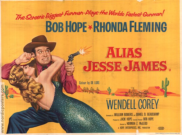 Alias Jesse James 1959 poster Bob Hope Rhonda Fleming