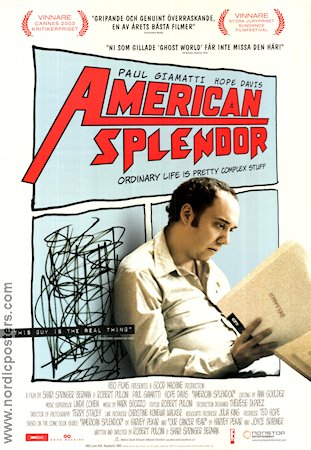 American Splendor 2003 poster Chris Ambrose Paul Giamatti Harvey Pekar Shari Springer Berman Från serier