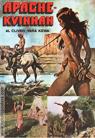 Apachekvinnan 1976 poster Al Cliver Clara Hopf Federico Boido Giorgio Mariuzzo