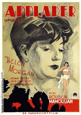 Applåder 1933 poster Helen Morgan Rouben Mamoulian
