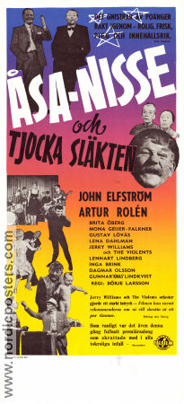 Åsa-Nisse och tjocka släkten 1963 poster John Elfström Jerry Williams Börje Larsson Hitta mer: Åsa-Nisse Rock och pop