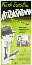 Attentatorn 1954 poster Frank Sinatra Sterling Hayden Vapen