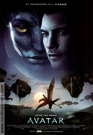 Avatar 2009 poster Sam Worthington Zoe Saldana Sigourney Weaver James Cameron 3-D