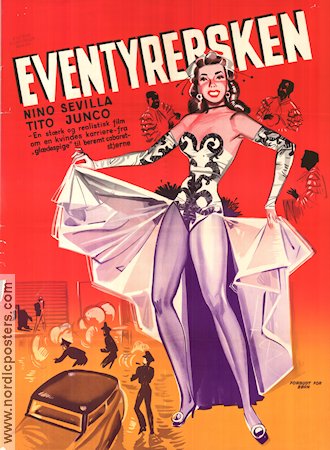 Aventurera 1950 poster Nino Sevilla Tito Junco Filmen från: Mexico