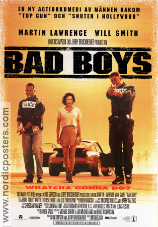 Bad Boys 1995 poster Will Smith Martin Lawrence Lisa Boyle Michael Bay Poliser