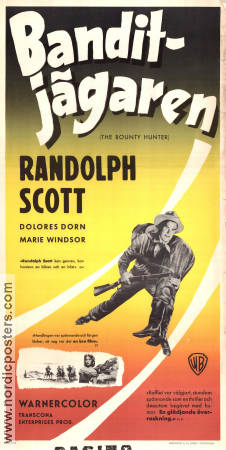 Banditjägaren 1954 poster Randolph Scott Dolores Dorn Marie Windsor André De Toth