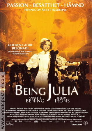 Being Julia 2004 poster Annette Bening Michael Gambon Jeremy Irons Istvan Szabo