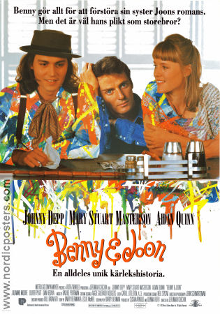 Benny and Joon 1993 poster Johnny Depp Mary Stuart Masterson Aidan Quinn Jeremiah S Chechik