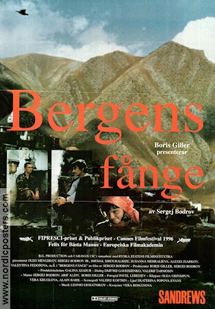 Bergens fånge 1996 poster Oleg Menshikov Sergei Bodrov Berg Ryssland