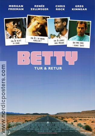 Betty tur och retur 2000 poster Morgan Freeman Renée Zellweger Chris Rock Neil LaBute Bilar och racing Medicin och sjukhus