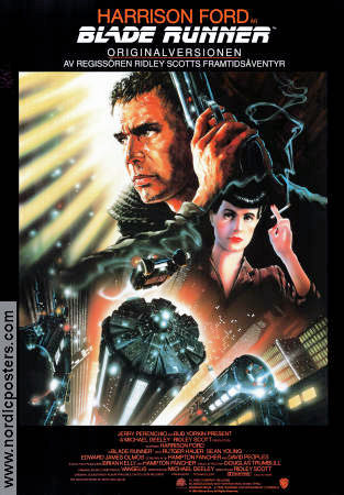Blade Runner 1982 poster Harrison Ford Sean Young Rutger Hauer Ridley Scott Kultfilmer
