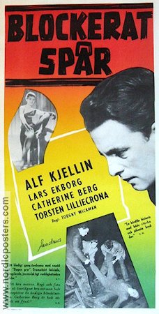Blockerat spår 1955 poster Alf Kjellin Torsten Lilliecrona Catherine Berg Tåg