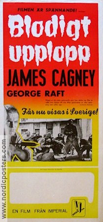 Blodigt upplopp 1939 poster James Cagney