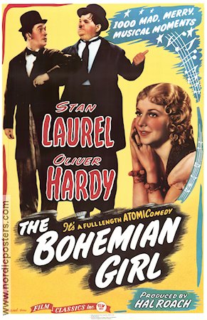 The Bohemian Girl 1936 poster Helan och Halvan Laurel and Hardy Thelma Todd James W Horne