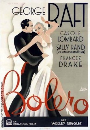 Bolero 1934 poster Carole Lombard Frances Drake