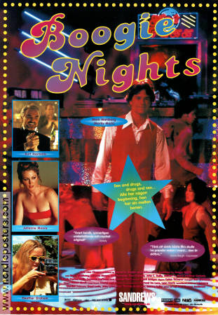 Boogie Nights 1997 poster Mark Wahlberg Burt Reynolds Heather Graham Paul Thomas Anderson Disco