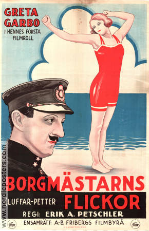 Borgmästarns flickor 1922 poster Greta Garbo Erik A Petschler Strand