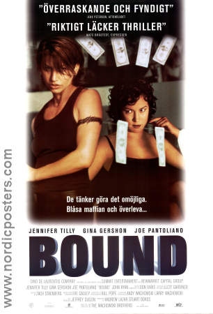 Bound 1996 poster Jennifer Tilly Gina Gershon Joe Pantoliano Andy Wachowski Damer Pengar