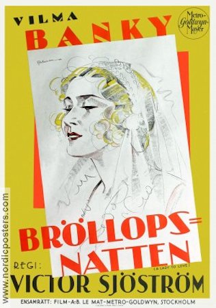 Bröllopsnatten 1930 poster Vilma Banky Victor Sjöström