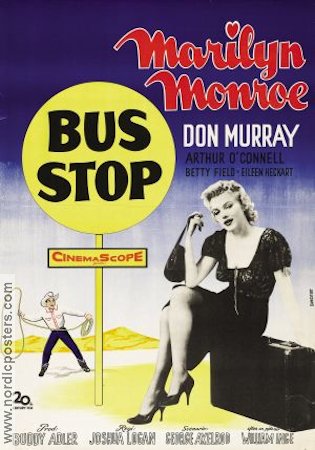Bus Stop 1956 poster Marilyn Monroe Don Murray