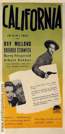California 1947 poster Ray Milland Barbara Stanwyck