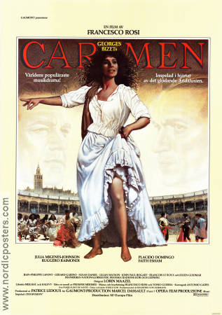 Carmen 1984 poster Julia Migenes-Johnson Placido Domingo Francesco Rosi Musik: Georges Bizet
