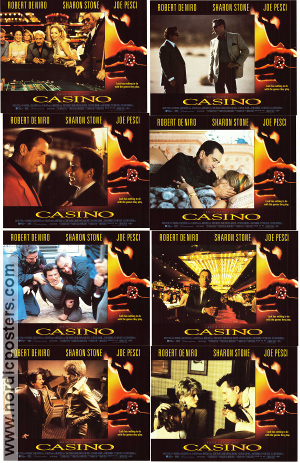 Casino 1995 lobbykort Robert De Niro Sharon Stone Joe Pesci James Woods Don Rickles Alan King Martin Scorsese Gambling