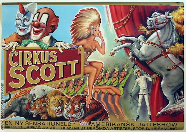 Cirkus Scott 1955 affisch Cirkus