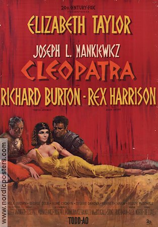 Cleopatra 1963 poster Richard Burton Elizabeth Taylor Rex Harrison Joseph L Mankiewicz Svärd och sandal
