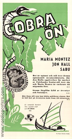 Cobraön 1944 poster Maria Montez Jon Hall Sabu Robert Siodmak