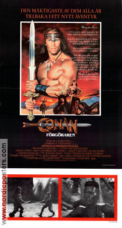 Conan förgöraren 1984 poster Arnold Schwarzenegger Grace Jones Richard Fleischer Hitta mer: Conan