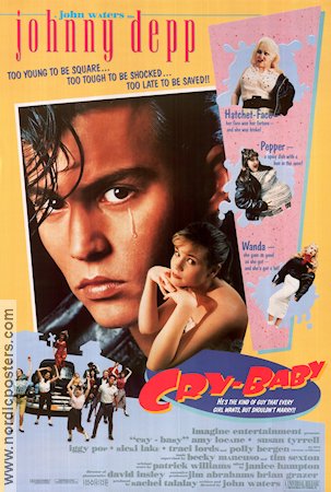 Cry-Baby 1990 poster Johnny Depp Iggy Pop Ricki Lake Traci Lords John Waters