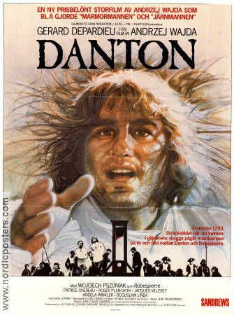 Danton 1983 poster Gerard Depardieu Wojciech Pszoniak Anne Alvaro Andrzej Wajda