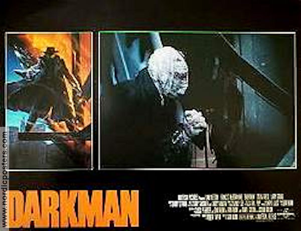 Darkman 1990 lobbykort Liam Neeson Frances McDormand Colin Friels Sam Raimi Från serier