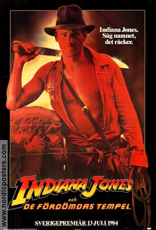 De fördömdas tempel 1983 poster Harrison Ford Hitta mer: Indiana Jones