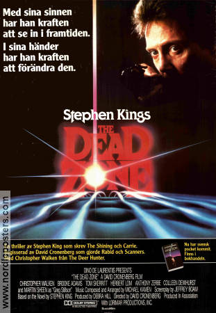 The Dead Zone 1983 poster Christopher Walken Brooke Adams Tom Skerritt David Cronenberg Text: Stephen King