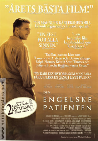 Den engelske patienten 1997 poster Ralph Fiennes Juliette Binoche Willem Dafoe Kristin Scott Thomas Anthony Minghella