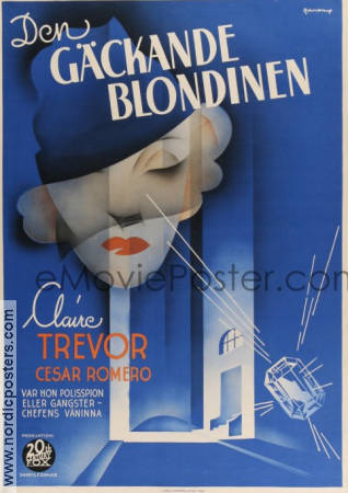 Den gäckande blondinen 1936 poster Claire Trevor