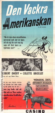 Den vackra amerikanskan 1961 poster Alfred Adam Colette Brosset Robert Burnier Robert Dhéry Bilar och racing