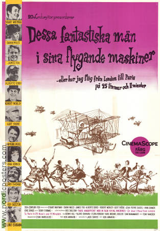 Dessa fantastiska män i sina flygande maskiner 1965 poster Stuart Whitman Sarah Miles Terry-Thomas Ken Annakin Flyg