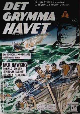 Det grymma havet 1953 poster Jack Hawkins