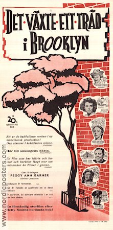 Det växte ett träd i Brooklyn 1945 poster Joan Blondell Elia Kazan