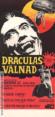 Draculas vålnad 1969 poster Christopher Lee
